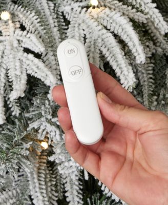 Pine and Pampas 7.5' Pre-Lit Flocked PE Mixed PVC Tree, 5580 Tips, 80 Pieces Pampas, 550 Warm LED, EZ-Connect, Remote, Storage Bag