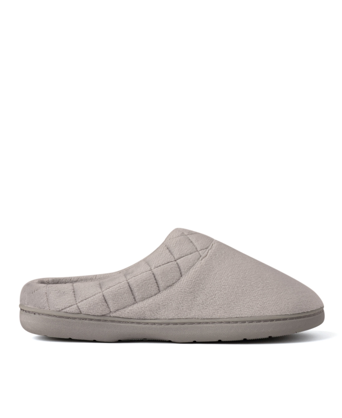 Dearfoams Women's Darcy Velour Clog With Quilted Cuff Slippers In Sleet