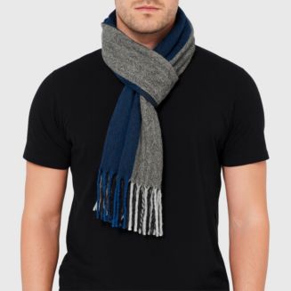 Alpine Swiss Men's Scarf Soft Knit Winter Scarves Plaid Striped or