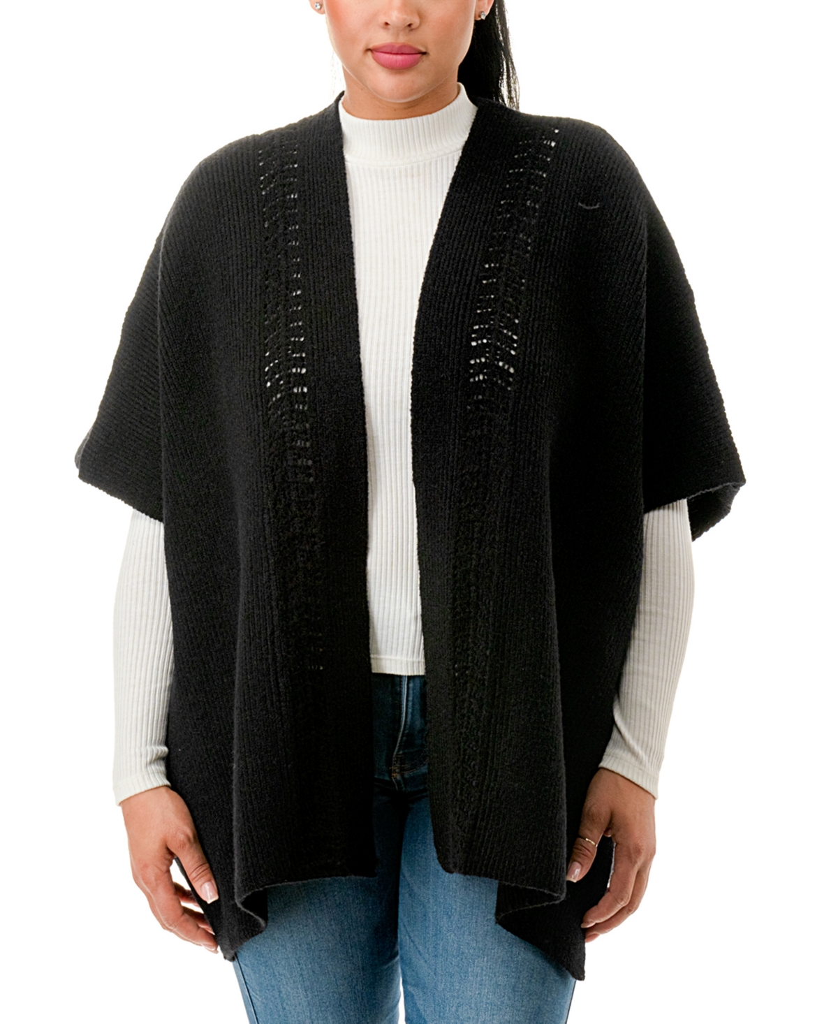 Knit Topper Scarf - Black