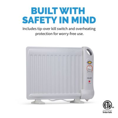 Portable 400 Watt Under Desk Heater with Slim Fit Design and Silent, Energy Efficient Operation