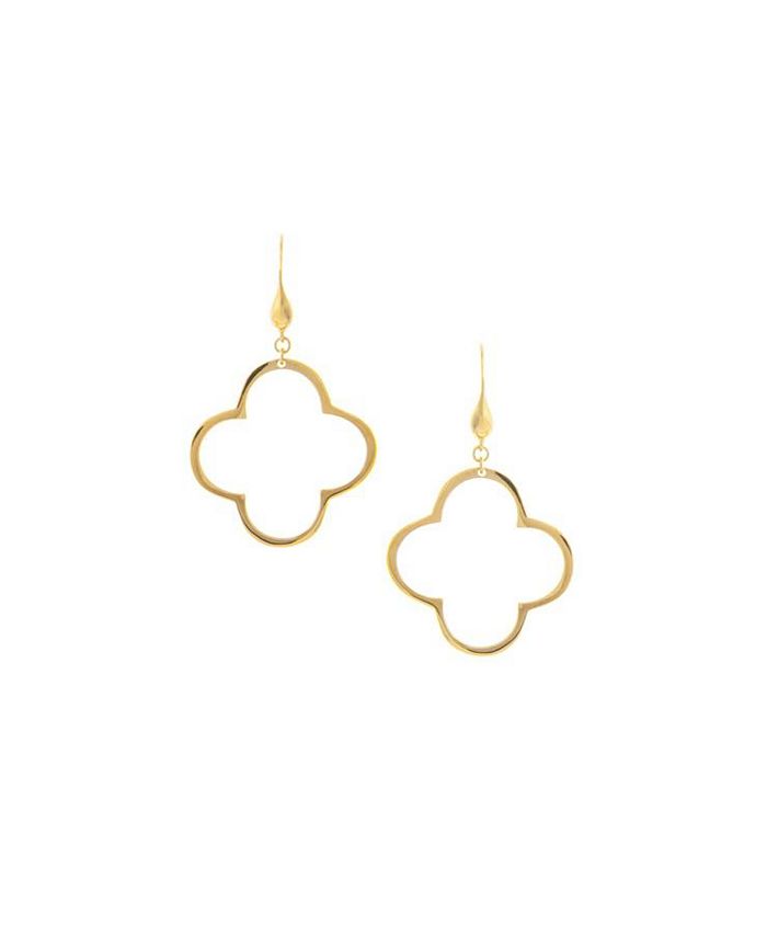 Rivka friedman polished new arrivals clover hook earrings