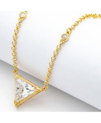 Triangle Cubic Zirconia Accent Necklace