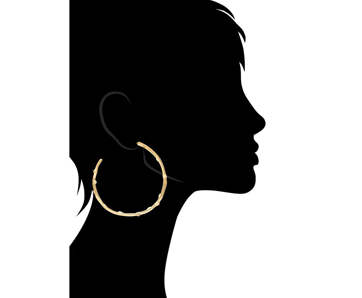 Rivka Friedman Scattered Cubic Zirconia 3/4 Hoop Earrings - Gold with cubic zirconia