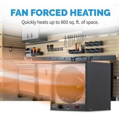 Portable 240v Electric Garage Heater, 600 sq. ft. with 6-Foot Cord Wrap and Carrying Handle, Perfect for Garages, Workshops and More