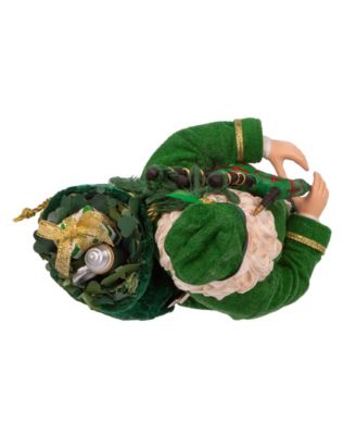 10.5" Fabriche Musical Irish Bagpiper Santa