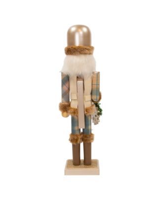 15" Wooden Rustic Glamour Nutcracker