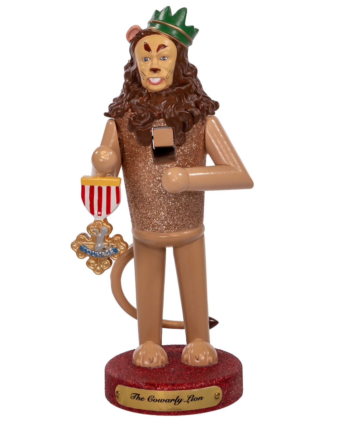 Kurt Adler 10" Wizard Of oz Cowardly Lion Nutcracker In Brown