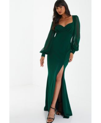 long sleeve midi dress plus size SecretSculpt Long Sleeve Midi Dress Black / XS