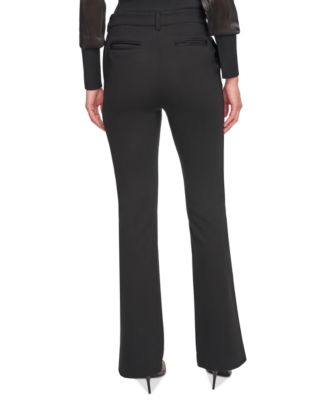 Women's Mid Rise Split-Cuff Flare Leg Pants