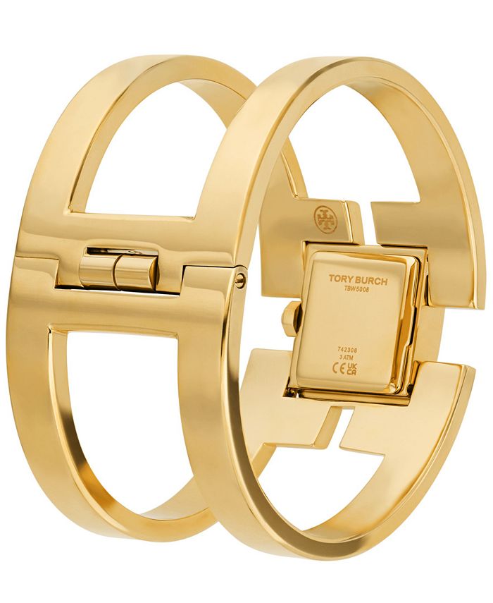 Tory Burch Women's The Sawyer Gold-Tone Stainless Steel Bangle