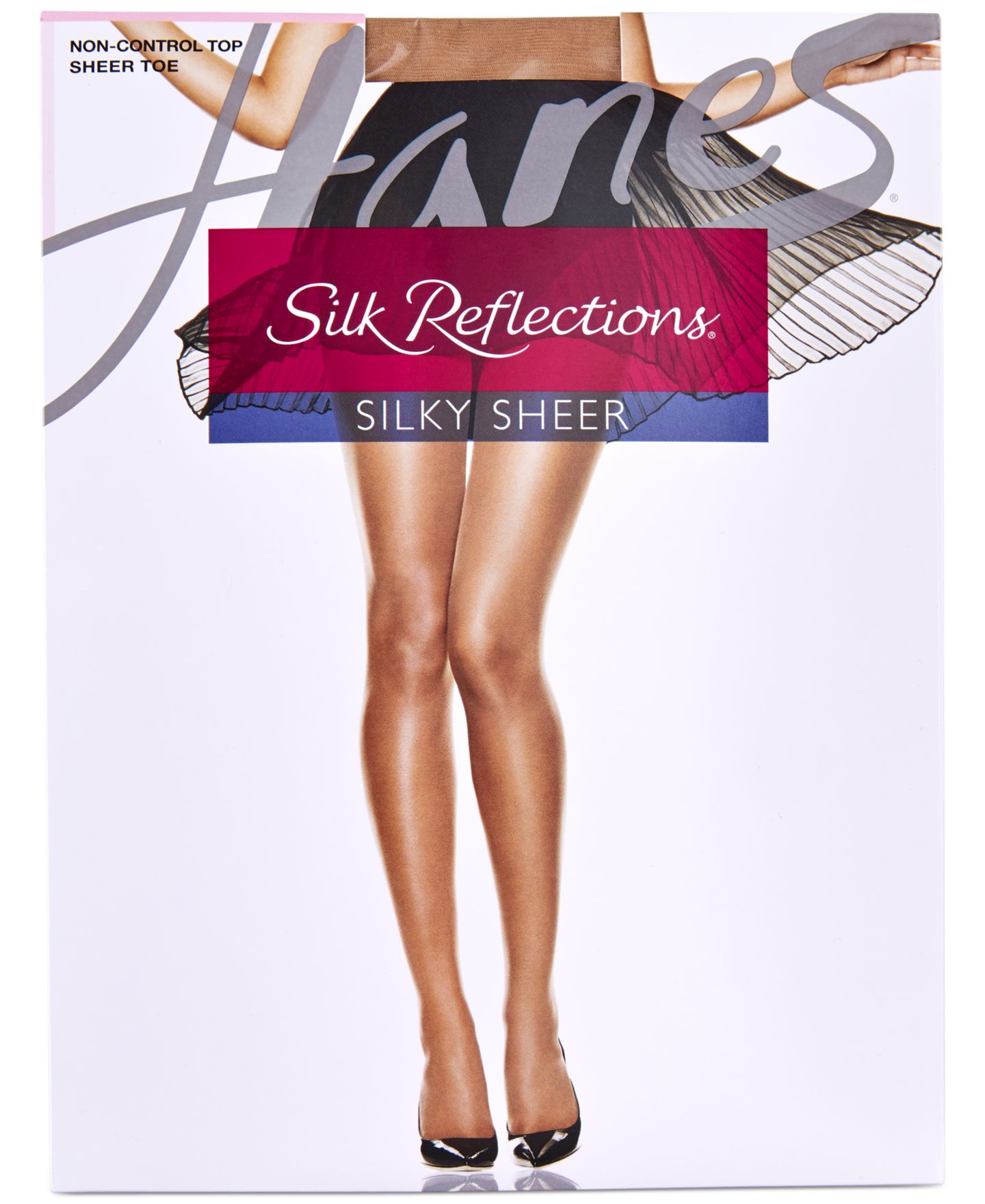 Женские колготки Hanes Silk Reflections Pantyhose Silky Sheer-Non Control-Sheer Toe 715, цвет: Чёрный — фото 2