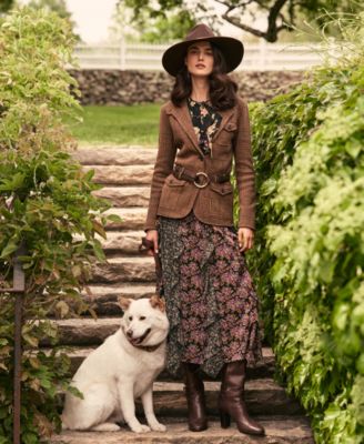 Lauren Ralph Lauren Women's Mixed-Floral Ruffle-Trim Georgette