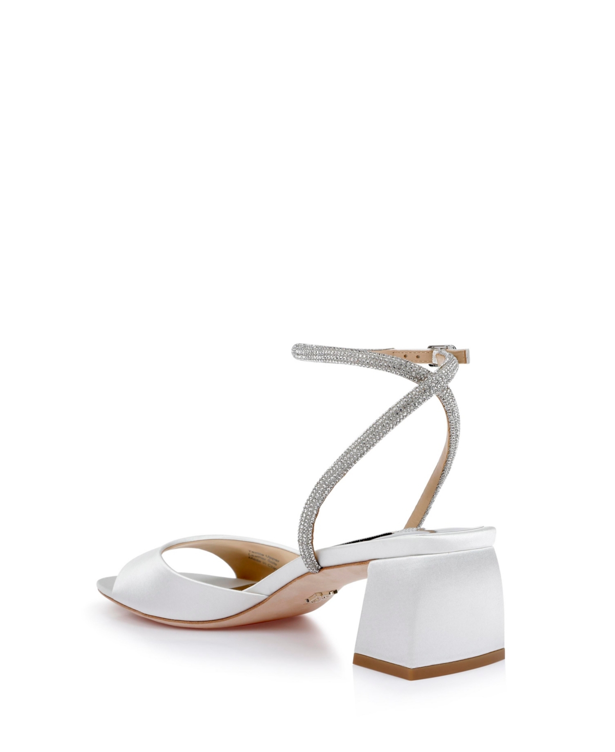 Badgley Mischka Women's Infinity Block Heel Evening Sandals -Satin