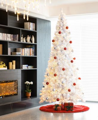 10' Pre-Lit Pine Slim Artificial Christmas Tree with 800 Warm Lights, Three Function