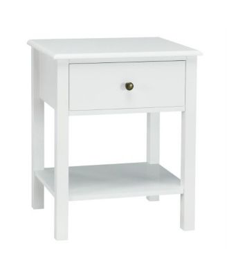 Nightstand End Table with Drawer and Shelf