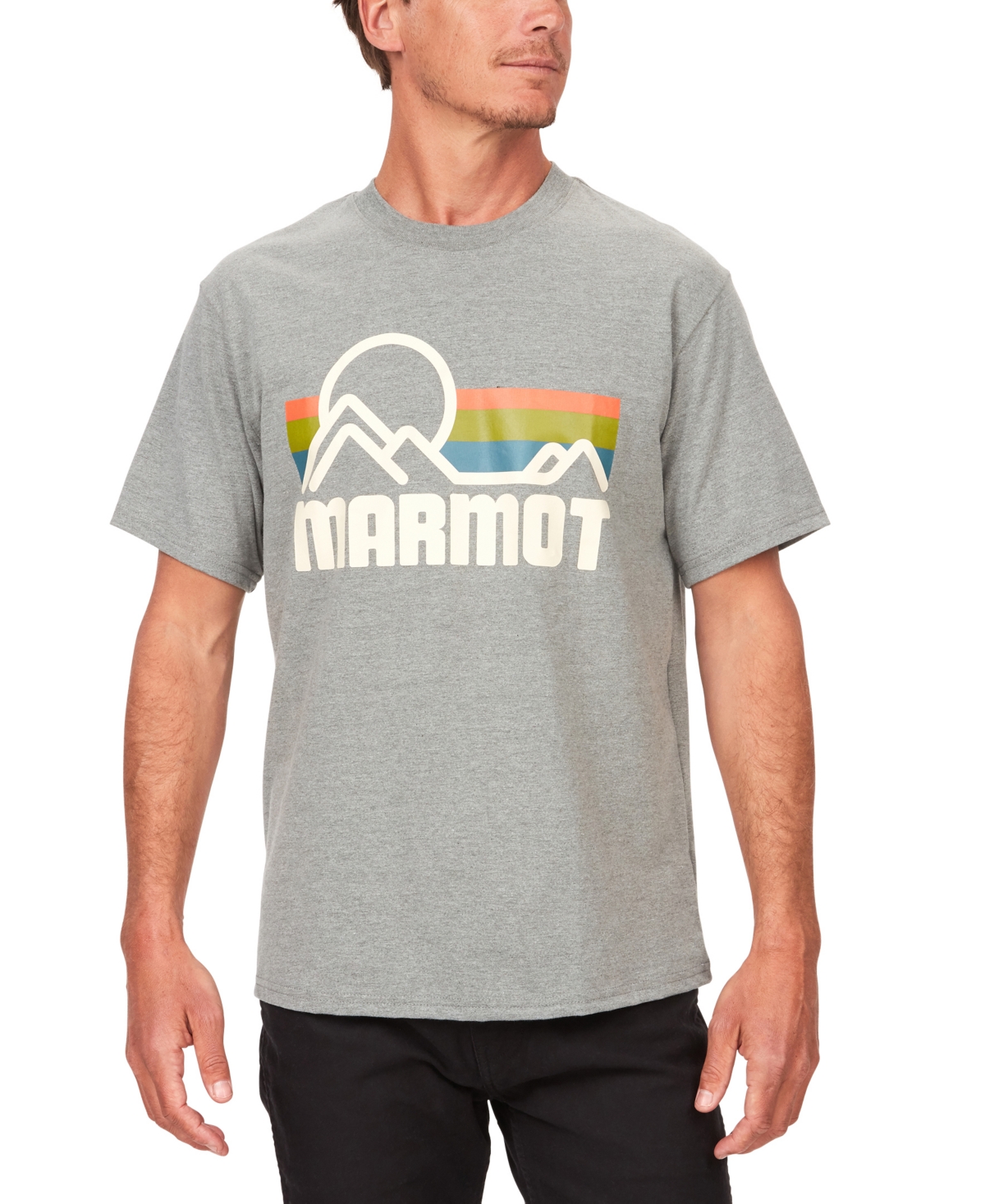 Marmot Coastal Cotton Blend T-shirt In Charcoal