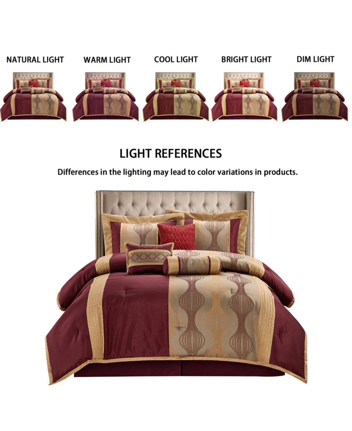Stratford Park Kath 7-piece Comforter Set, California King In Wine