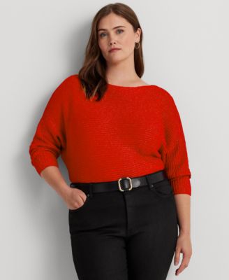 Lauren Ralph Lauren Plus Size Dolman Sleeve Boatneck Sweater Macy s