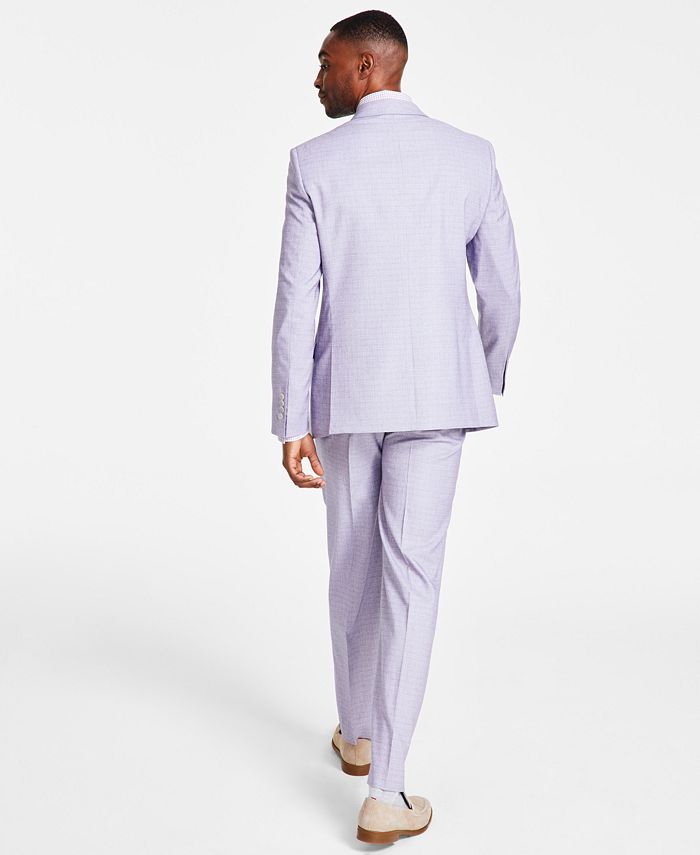 Nautica Men's ModernFit BiStretch Purple Check Suit Macy's