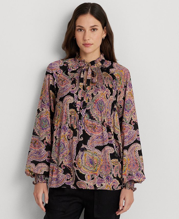 Macys tie neck blouse hot sale