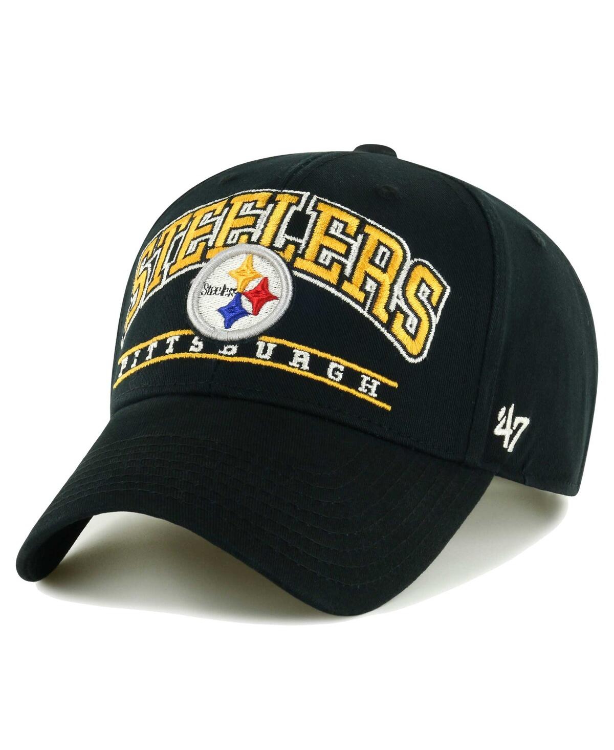 47 Brand Men's ' Black Pittsburgh Steelers Fletcher Mvp Adjustable Hat