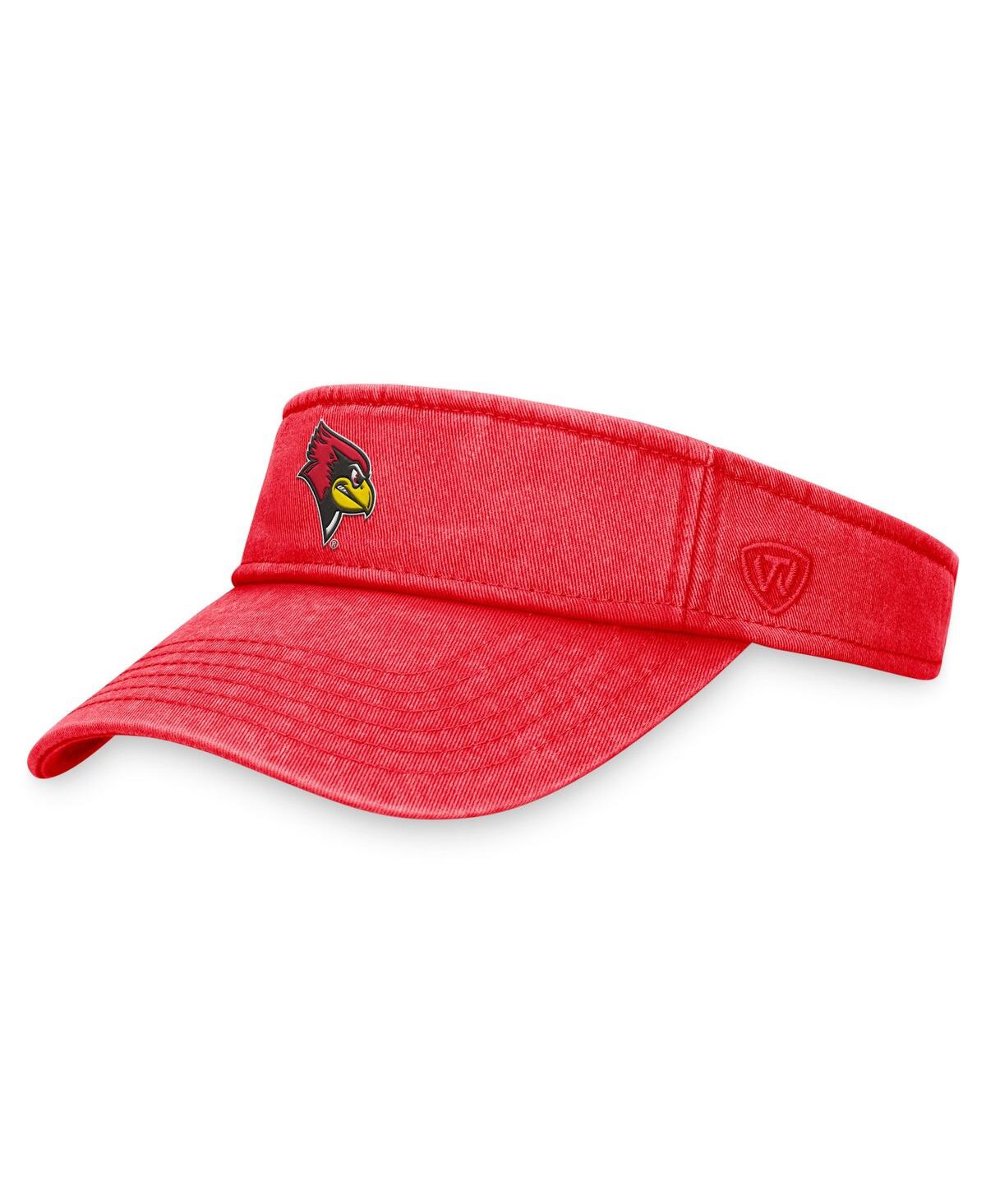 Men's Top of the World Red Illinois State Redbirds Terry Adjustable Visor - Red