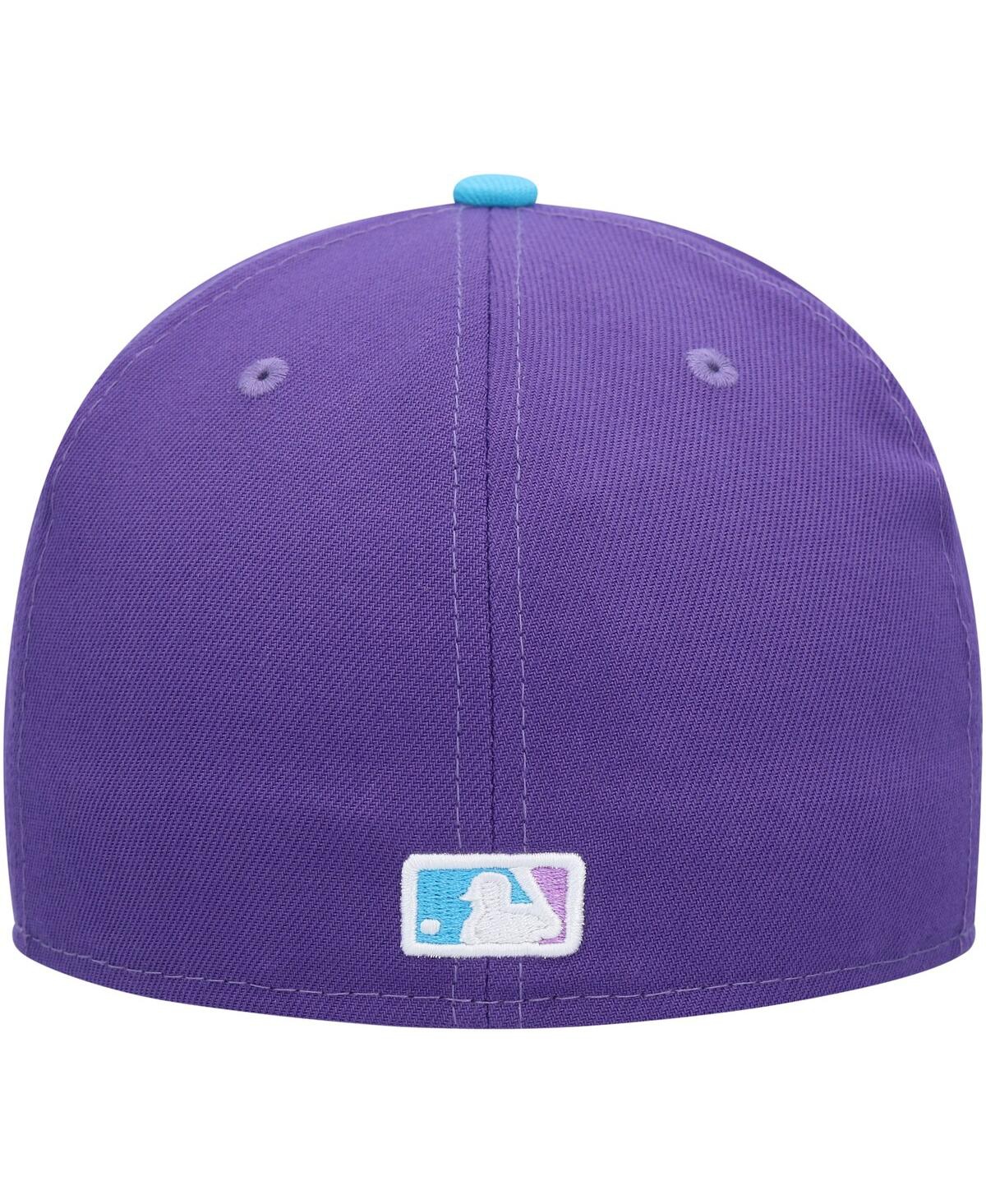 Shop New Era Men's  Purple Oakland Athletics Vice 59fifty Fitted Hat