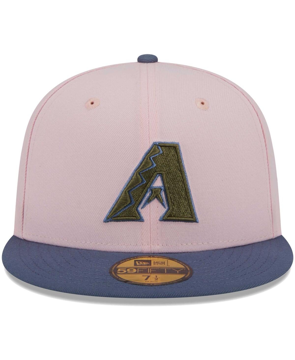 New Era Men's Pink, Blue Arizona Diamondbacks Olive Undervisor 59fifty ...