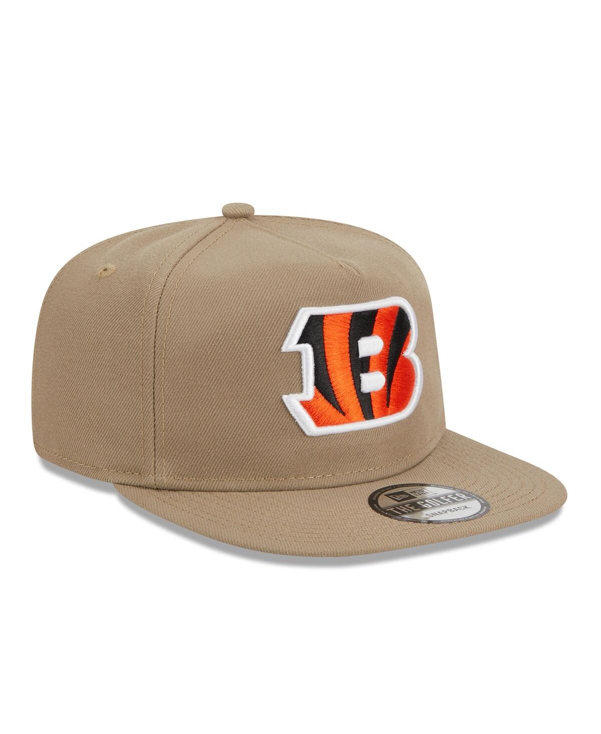 Men's New EraCincinnati Bengals Golfer Snapback Hat - Tan