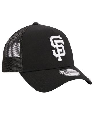 Men's Black San Francisco Giants A-Frame 9FORTY Trucker Adjustable Hat