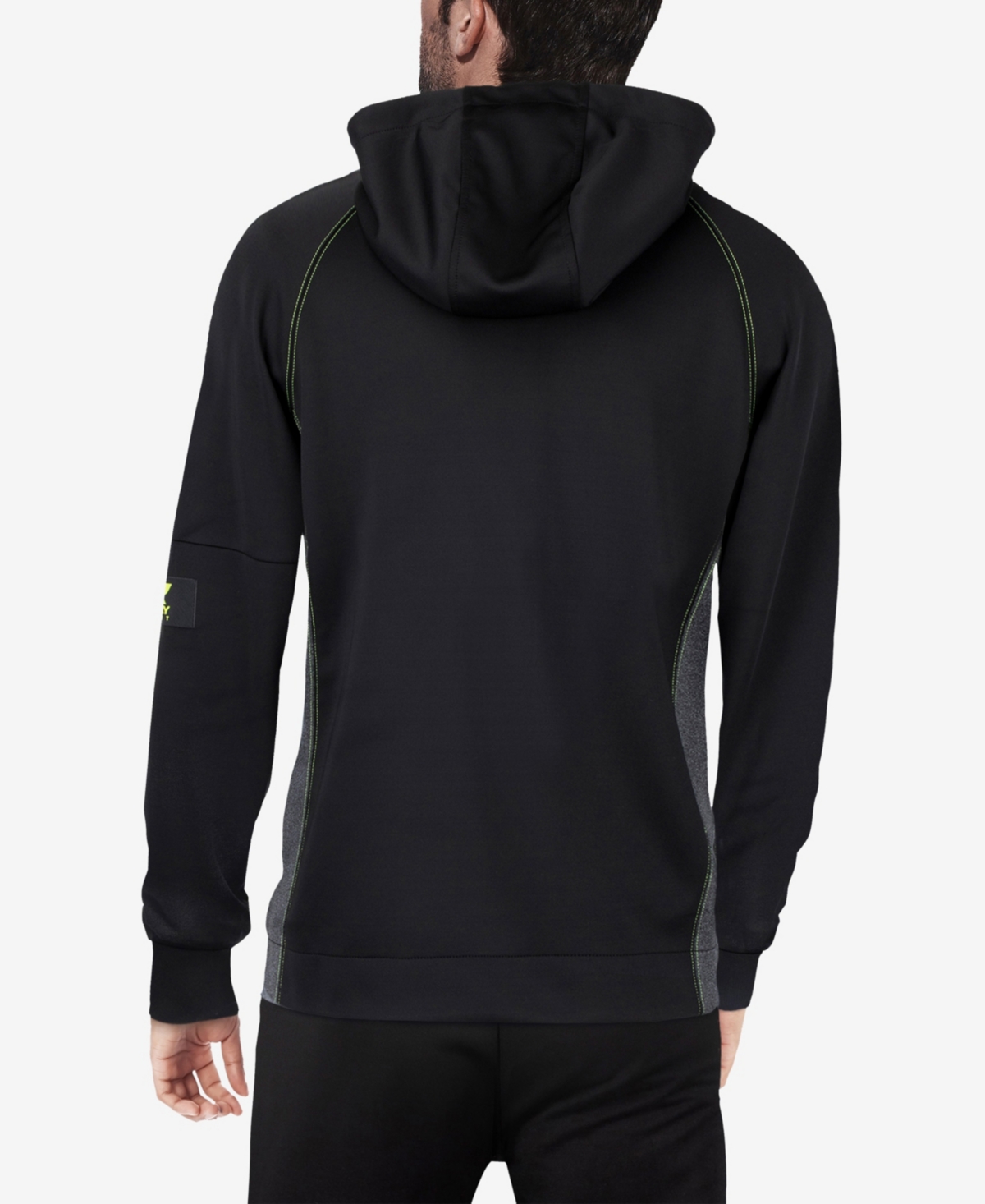 Xray Men's Sport Zip-Up Hoodie - Charcoal, Neon Green