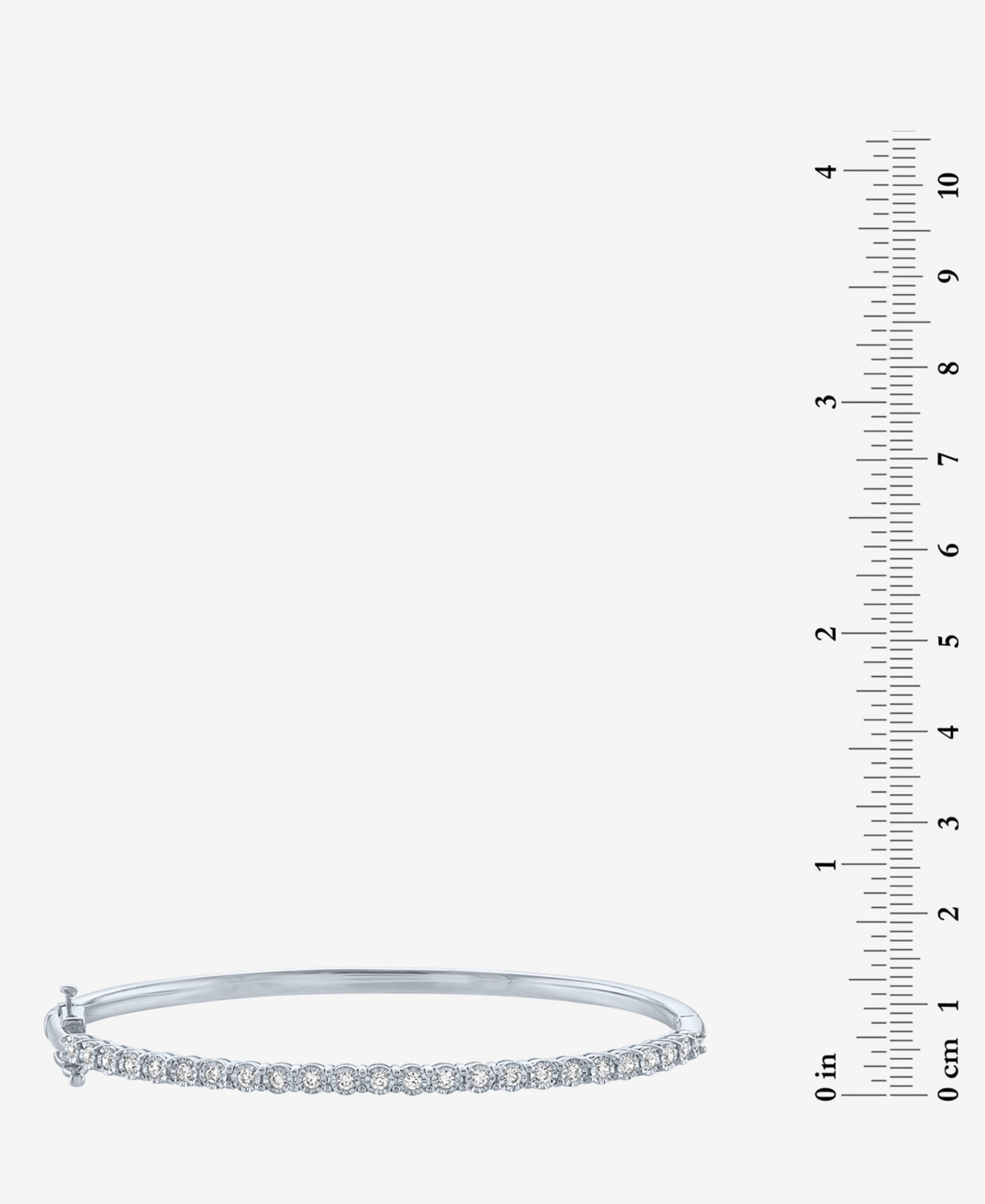 Shop Macy's Diamond Bangle Bracelet (1/4 Ct. T.w.) In Sterling Silver