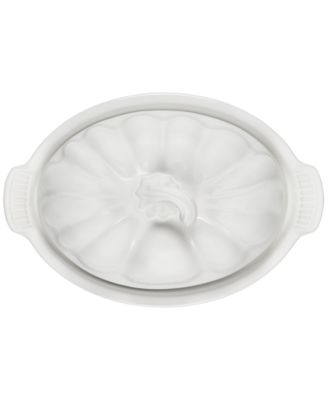 Glazed Stoneware Figural Pumpkin Butter Dish