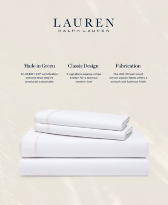 Spencer 300 Thread Count Sateen Border Pillowcase Pair, King