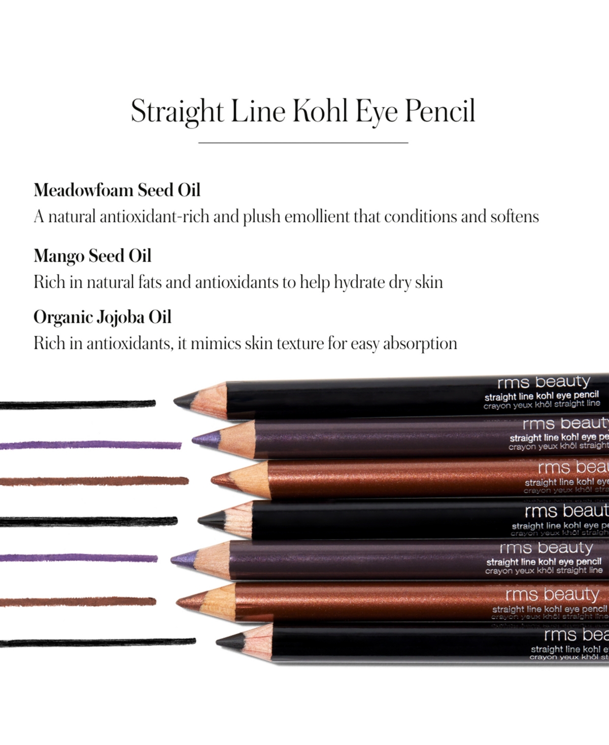 Shop Rms Beauty Straight Line Kohl Eye Pencil In Hd Black