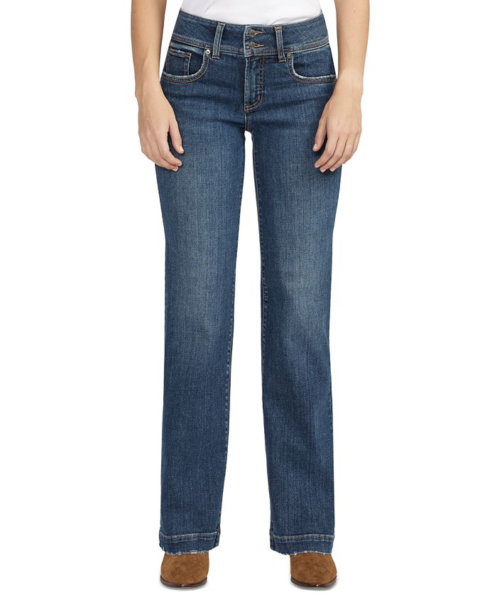 Silver Jeans Co. Suki Mid Rise Exposed Button-Fly Slim Bootcut