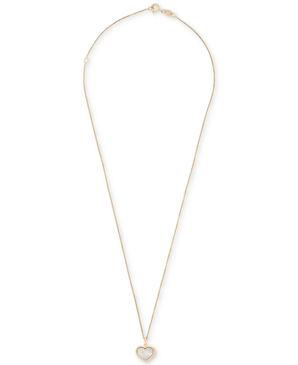 Mother of Pearl Heart Pendant Necklace in 14k Gold-Plated Sterling Silver, 16
