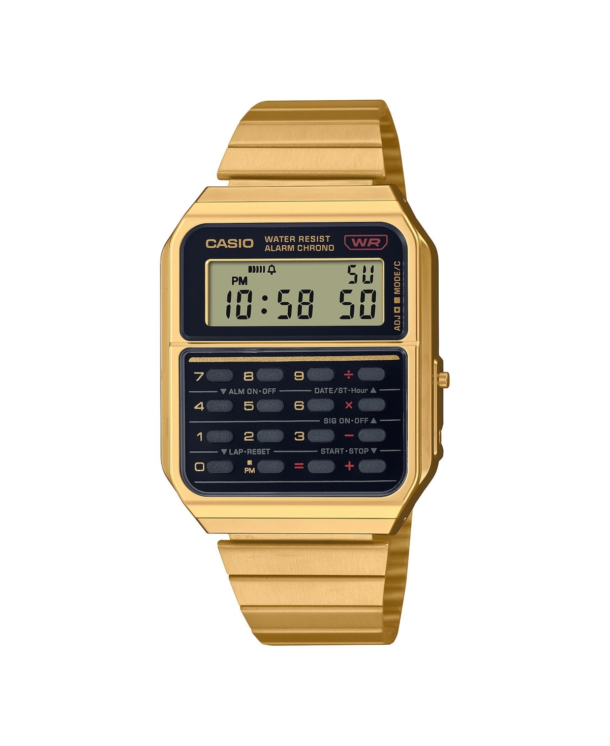 Unisex Digital Quartz Gold-Tone Stainless Steel Watch, 34.4mm, CA500WEG-1AVT - Gold