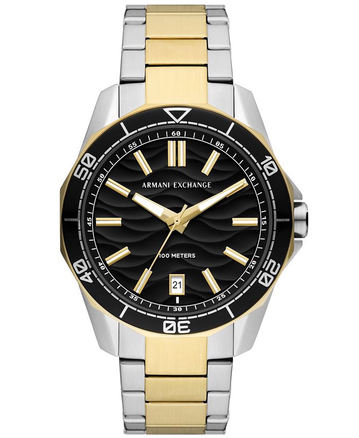 A X Armani Exchange Men s Spencer Three Hand Date Two Tone