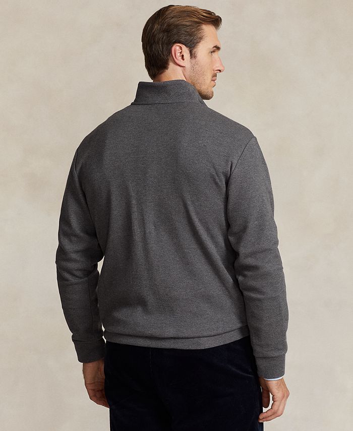 Polo Ralph Lauren Men's Big & Tall DoubleKnit Mesh QuarterZip Pullover Macy's
