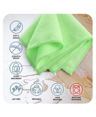 Super Soft Multipurpose Microfiber Washcloth Towels - 12 Pack