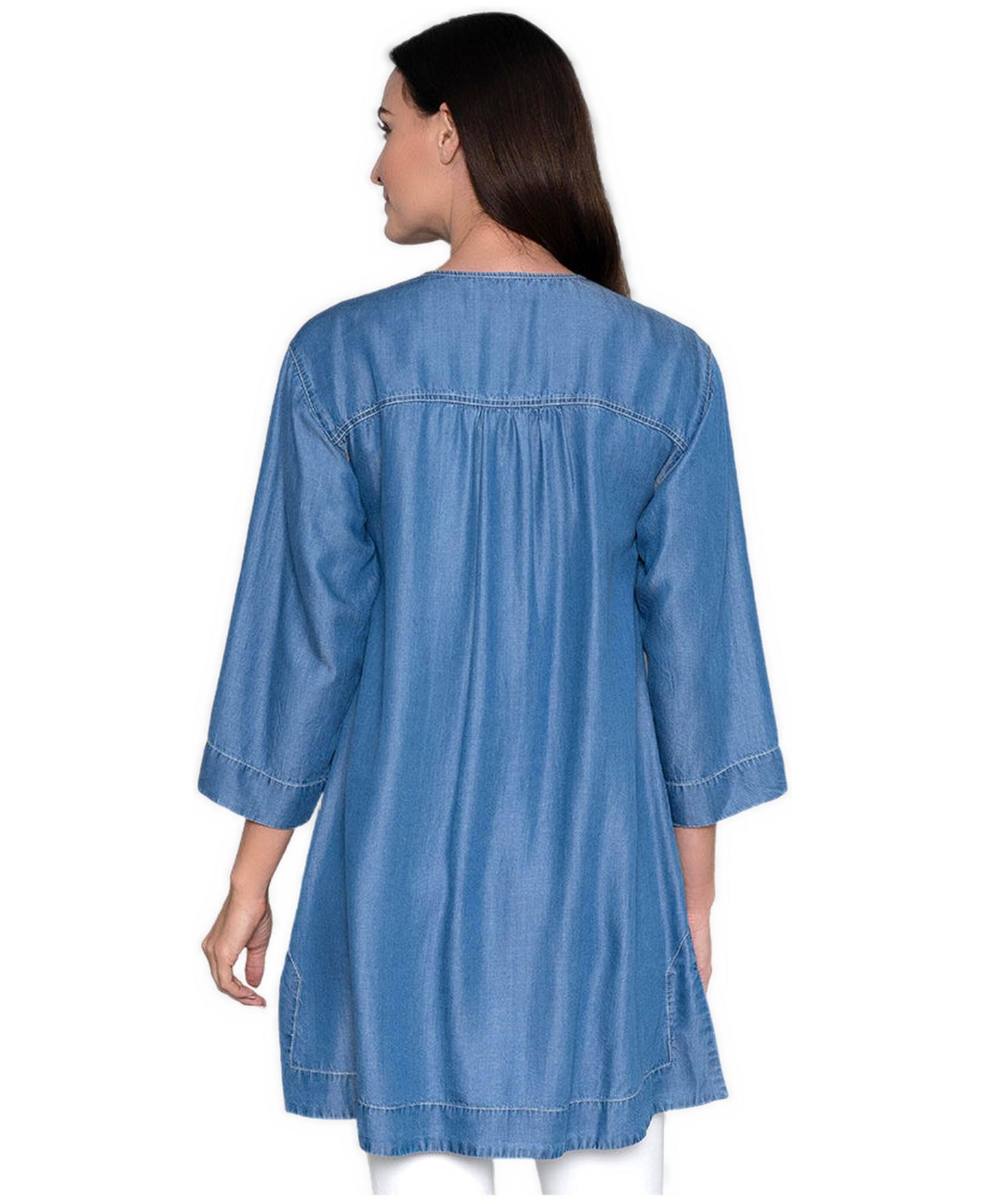 Женский свитер Stella Carakasi Collarless Quarter Sleeve Pullover Tunic, цвет: Средняя варка — фото 5