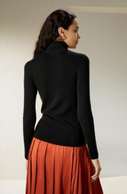 Women's Seamless Silk-Cashmere Blend Turtleneck Sweater