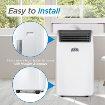 BLACK+DECKER Portable Air Conditioner with Heat, 10,200 BTU SACC/CEC (14,000 BTU ASHRAE 128) for Rooms Up To 700 Sq. Ft.