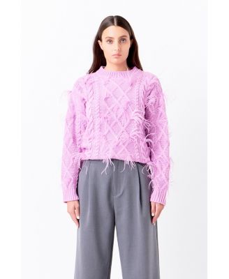 Women's Feather Detail Sweater