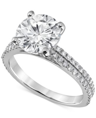 Badgley Mischka - Certified Lab Grown Diamond Engagement Ring (3-3/8 ct. t.w.) in 14k Gold