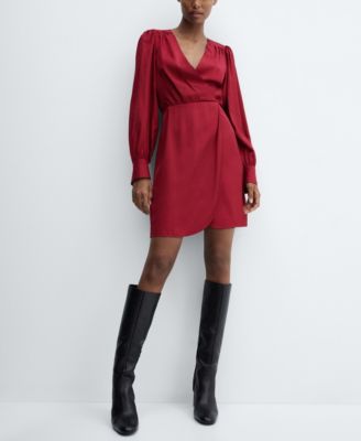 short puffed hem dress mango Short puffed hem dress - Women