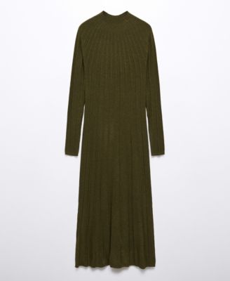 Women's Perkins-Neck Ribbed Dress