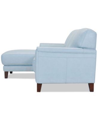 CLOSEOUT! Ashlinn 86" 2-Pc. Pastel Leather Sectional, Created for Macy's